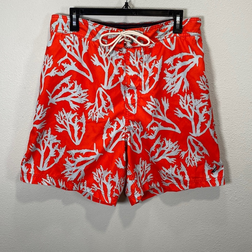 Nautica swim shorts coral‎ print